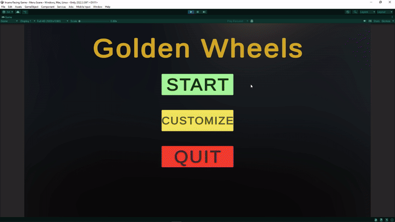 Gameplay gif of Golden Wheels