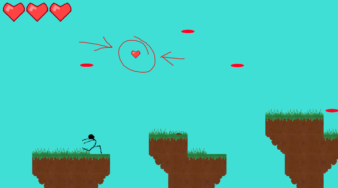 Screenshot of consumable heart in the infinite runner