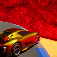 Gameplay image of Race in a Volcano.
