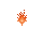 Visual indicator of fireball on top of staff